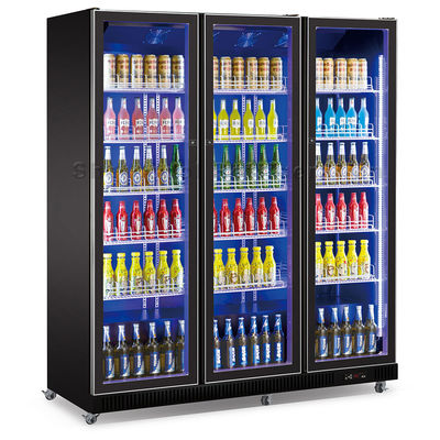 CFC Free Drink Commercial Display Refrigerator 1700L 4 Full Glass Door
